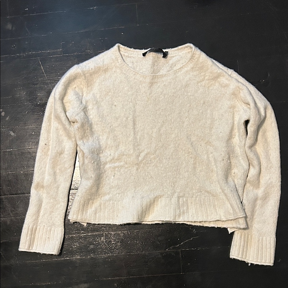 Jenni Kayne Cream Crewneck Sweater